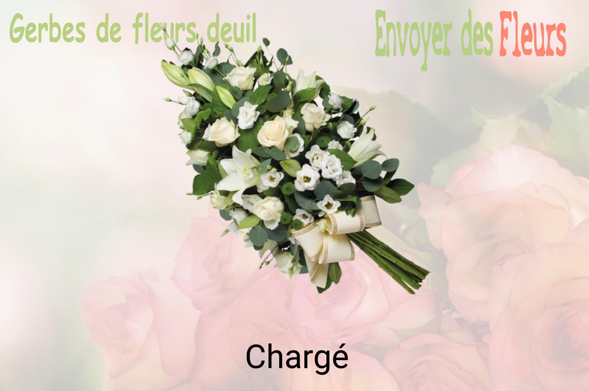 Gerbe de fleurs de deuil livrée à Chargé